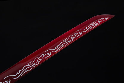 Handmade High-performance  Manganese steel Chinese Sword With Red Blade