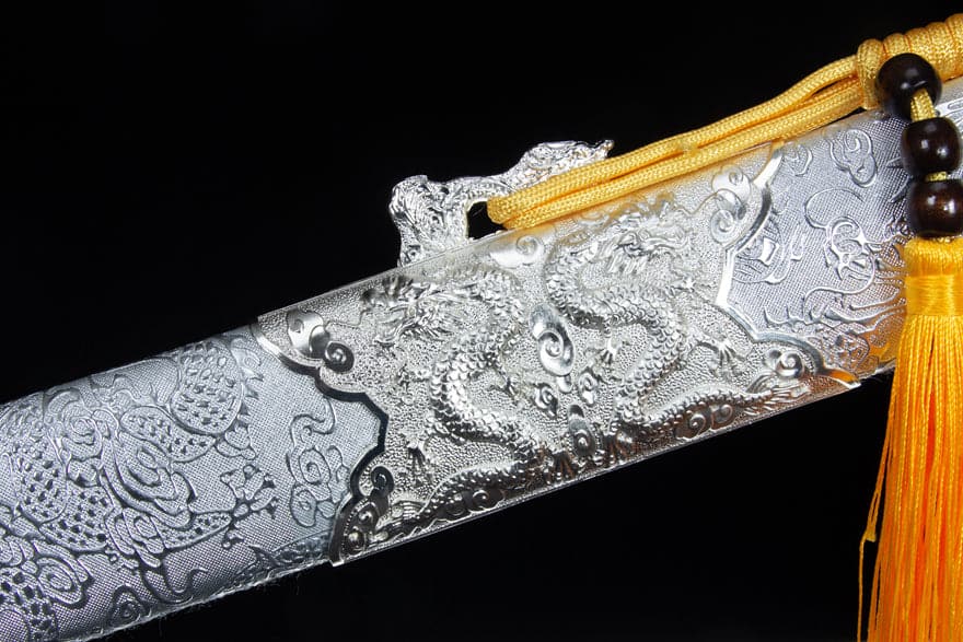 Handmade High-performance  Manganese steel Chinese Sword With Red Blade