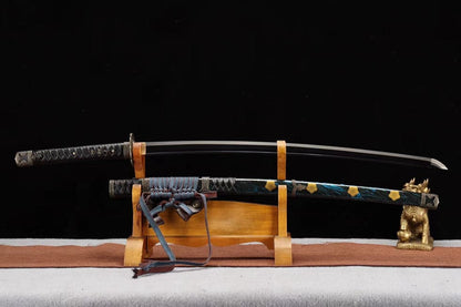 Handmade Japanese Tachi Odach Thousand Feathers 1060 High Carbon Steels Hand grinding