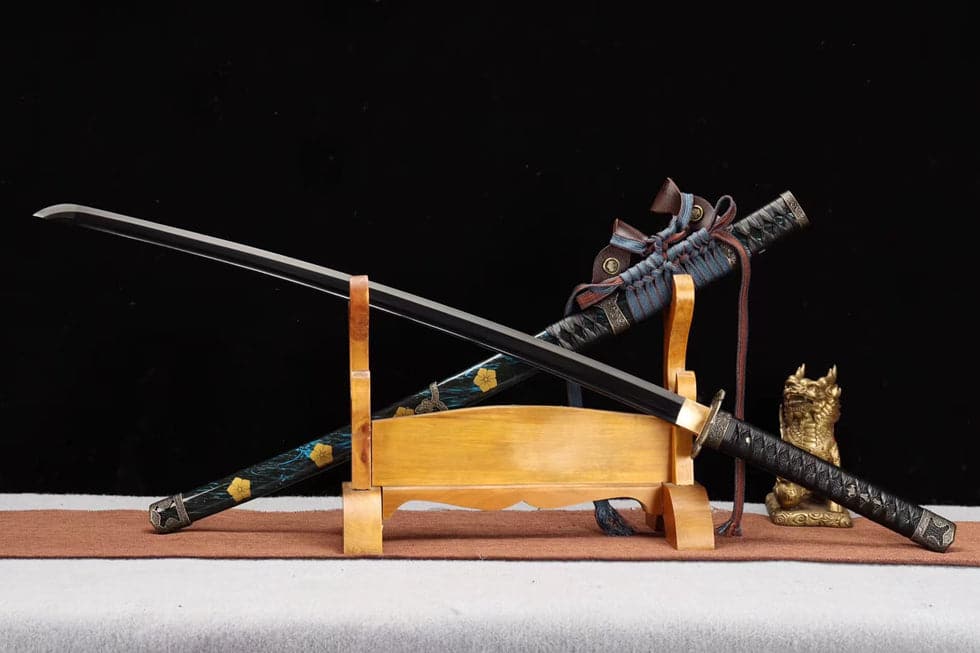 Handmade Japanese Tachi Odach Thousand Feathers 1060 High Carbon Steels Hand grinding