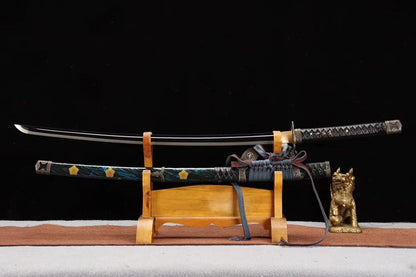 Handmade Japanese Tachi Odach Thousand Feathers 1060 High Carbon Steels Hand grinding