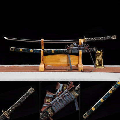 Handmade Japanese Tachi Odach Thousand Feathers 1060 High Carbon Steels Hand grinding
