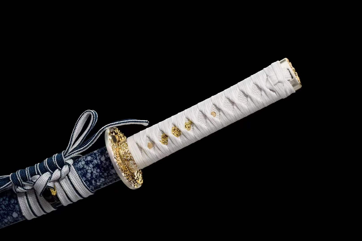 Handmade Japanese Wakizashi Begonia Short Sword T10 burned edge