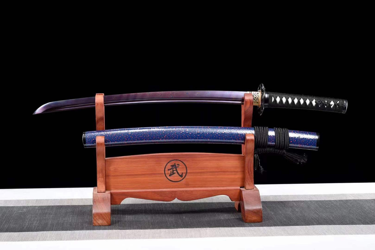 Handmade Japanese Wakizashi Vault Short Sword Damascus Steel