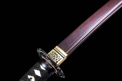 Handmade Japanese Wakizashi Vault Short Sword Damascus Steel