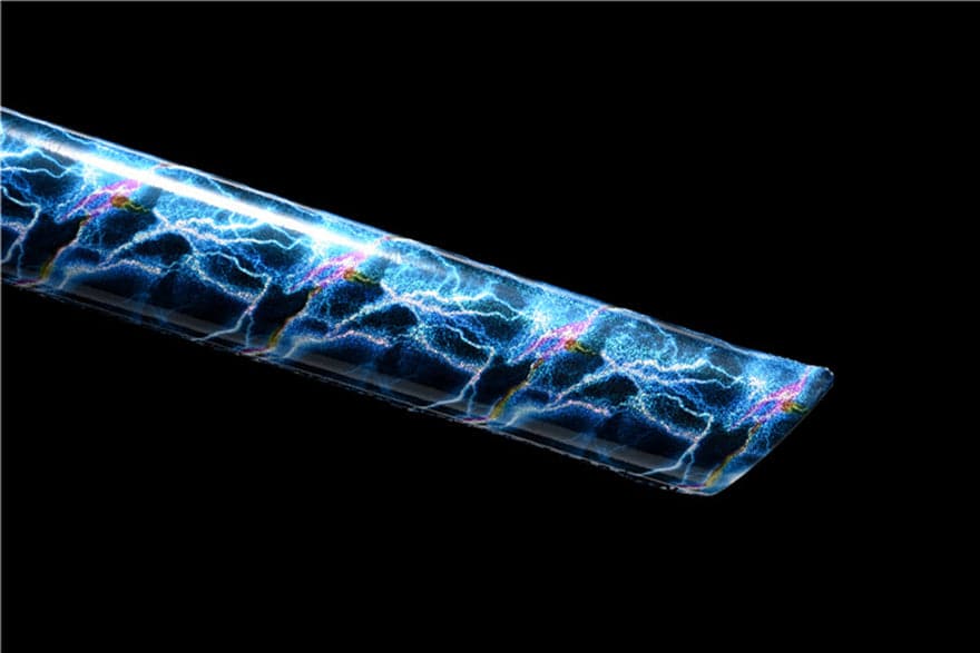 Handmade Silver Moon Wolf King High Manganese Steel Chinese Sword With Baked Blue Blade