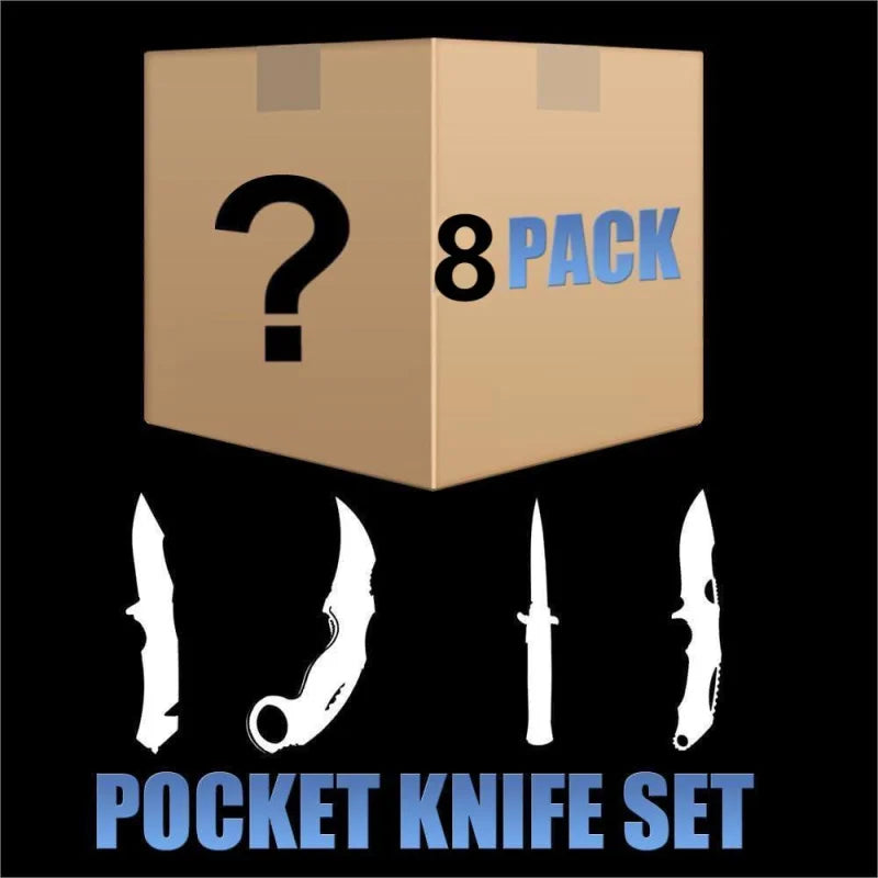 Mystery 1/2/4/8 Pack Pocket Knifes With Sharpening Stone