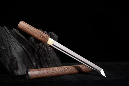 Rosewood High Manganese Steel Small Tang Knife