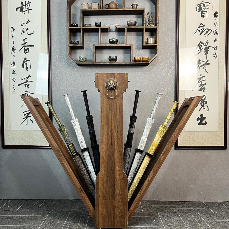 Wooden self-ejecting sword Box